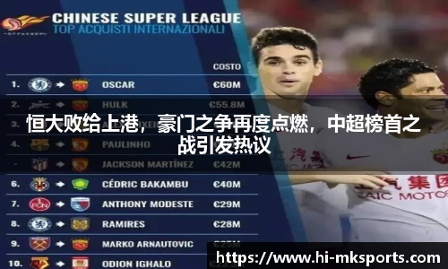 恒大败给上港,豪门之争再度点燃,中超榜首之战引发热议